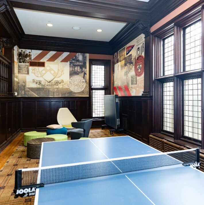 Ping Pong tables in the Houston Hall Game Room